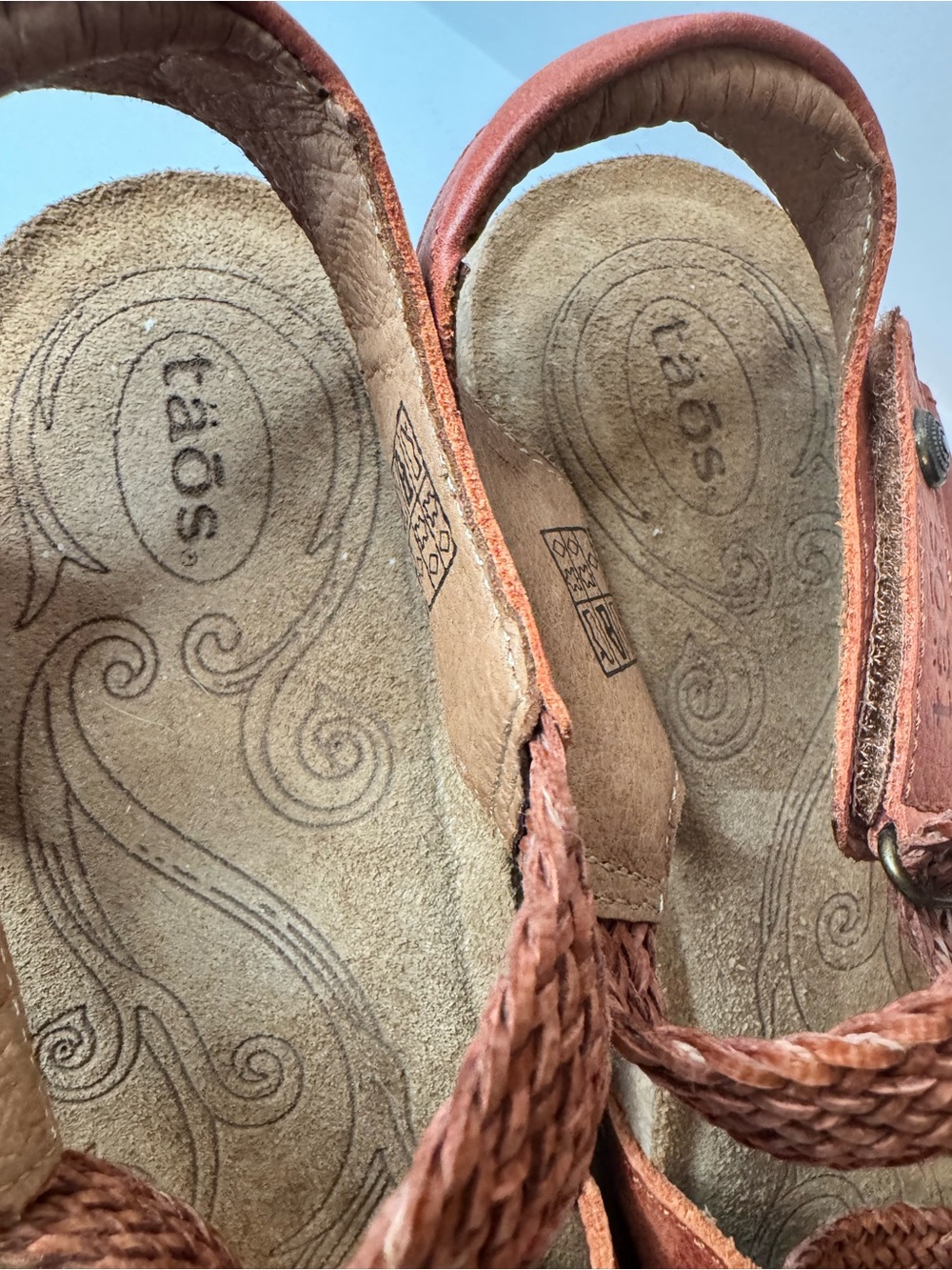 Taos Trulie Burnt Braided Comfort Sandals Women’s EU 39 US 8-8.5 - Picture 2 of 6